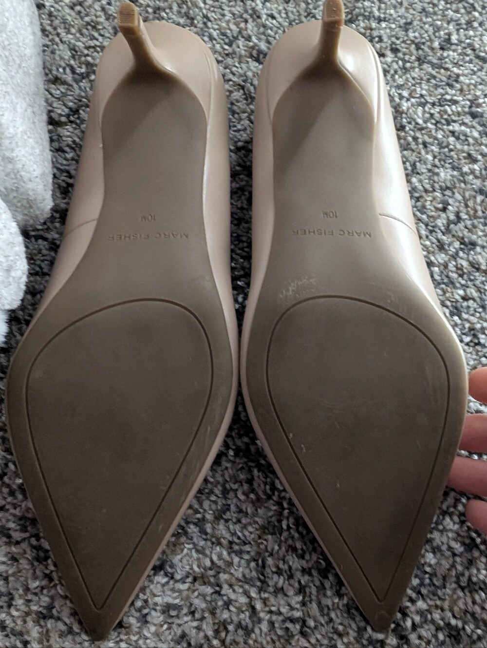 Pointed Toe Nude Pumps - Size 10 - Picture 2 of 3